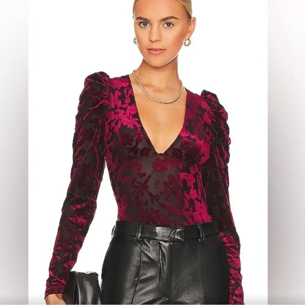 Free People Magic Hour Bodysuit Midnight Combo
